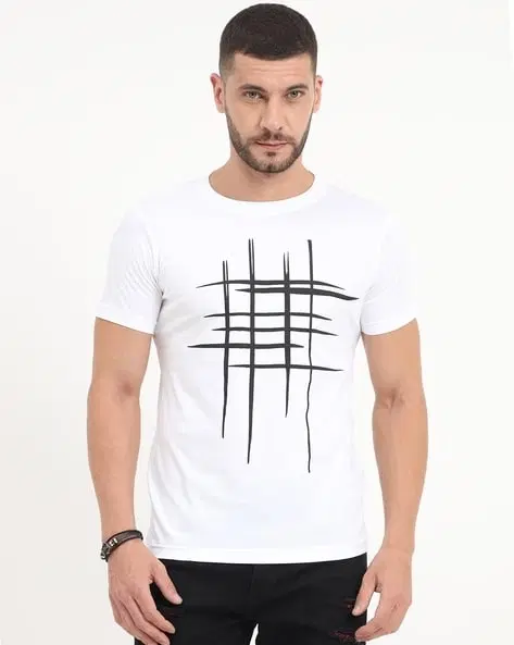 Polyester T-shirt for Men, White (M)