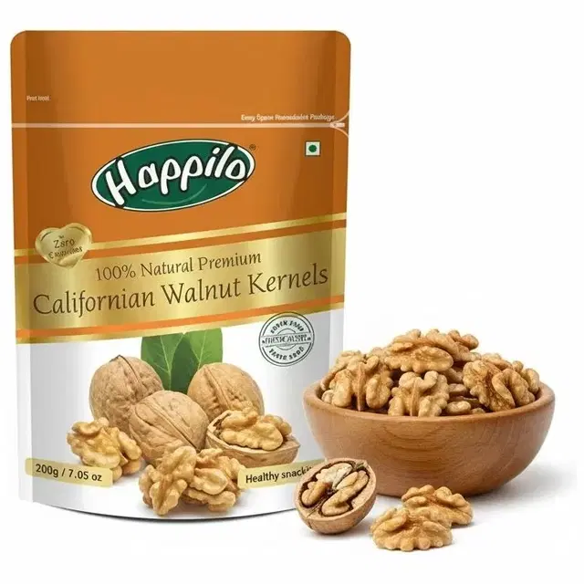 Happilo Premium Natural Californian Walnut Kernels 200 g.