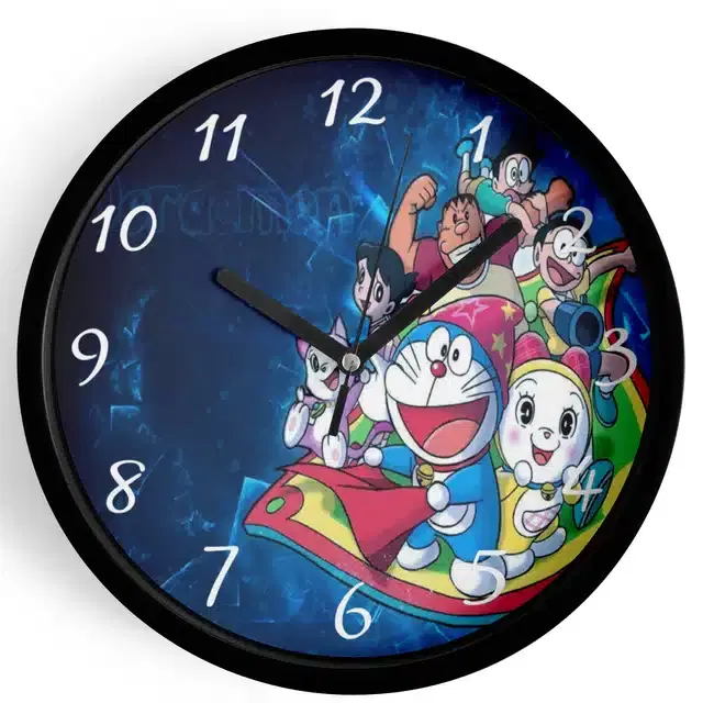 Doraemon Analog Wall Clock, Multicolor, 7 Inches
