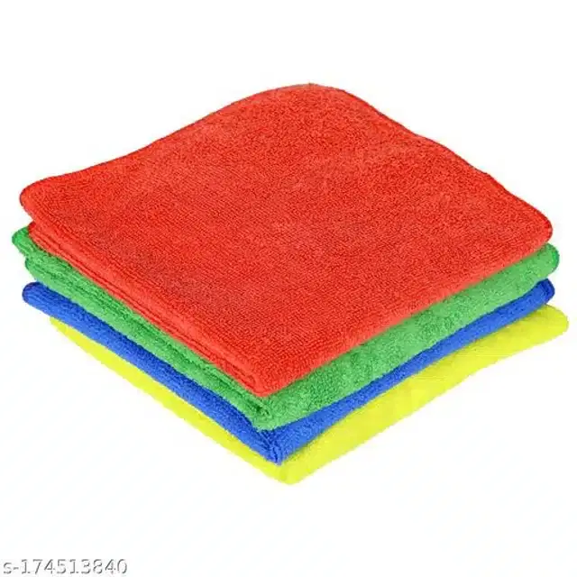 Microfiber Bath Towel, Multicolor, 40x40 cm, Pack of 6