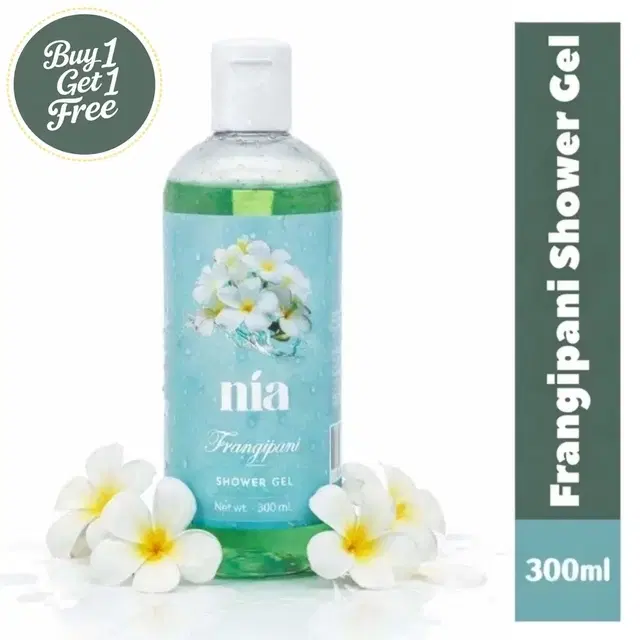 Nia Frangipani Shower Gel 2X300 ml (Buy 1 Get 1 Free)