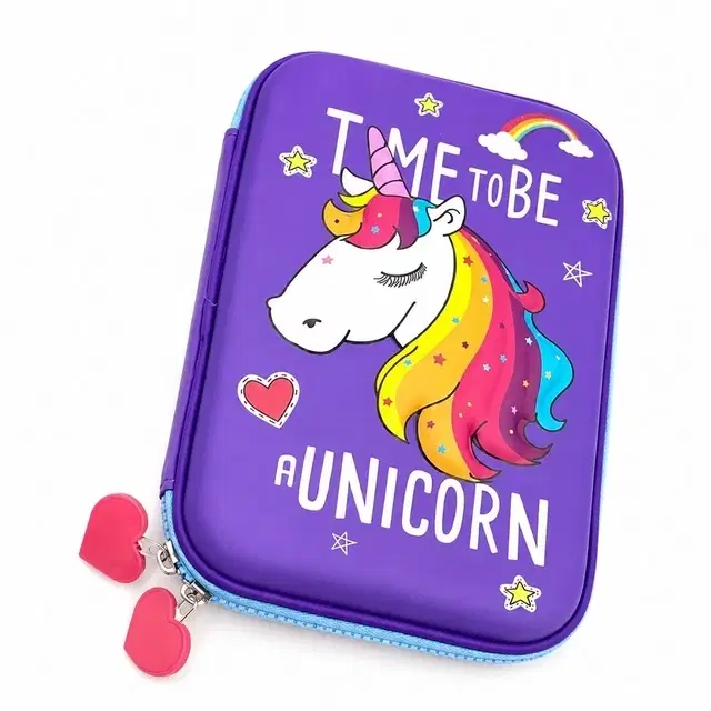 Unicorn Character Pencil Case [Multicolor] [Pack of 1]