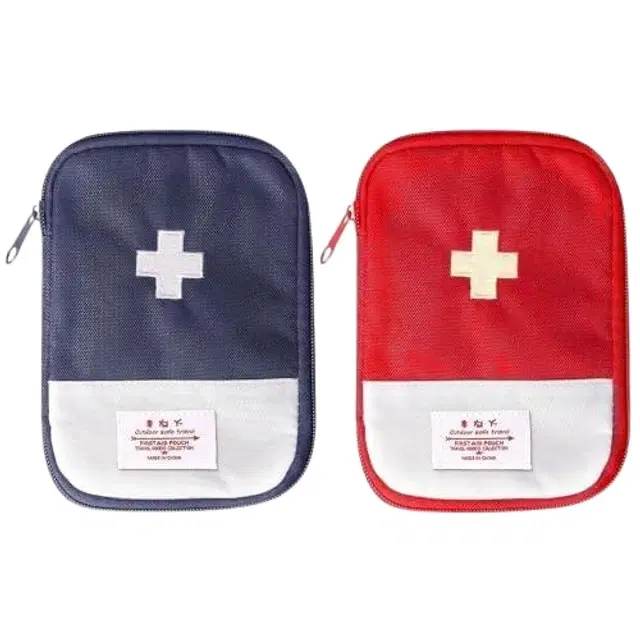 Canvas Portable First Aid Pouch, Multicolor, Pack of 2