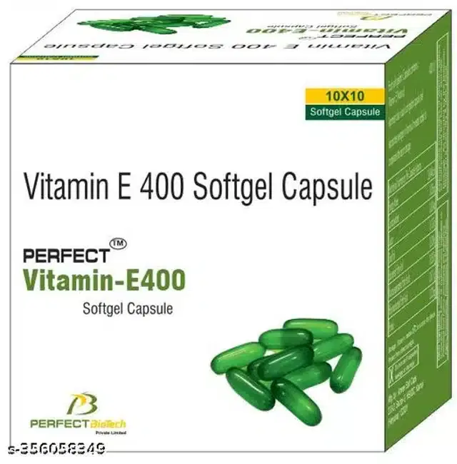 Vitamin E 400 Softgel Capsules, Pack of 100