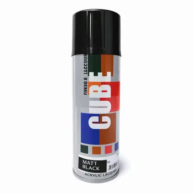 Cube Matt Black Paint Spray (Pack Of 1)