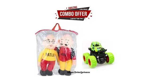 Nihan Gift Gallery Soft Toys combo for Birthday Gift for Kids, Multicolor, Pack Of 2, NG-75