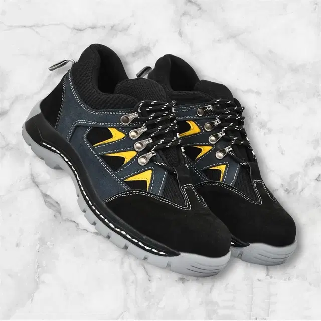 Safety Shoes for Men (Navy Blue, 6)