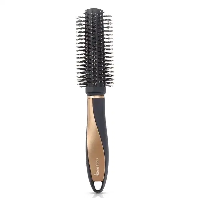 MiDazzle Premium Round Hair Brush, Black & Gold, Pack of 1
