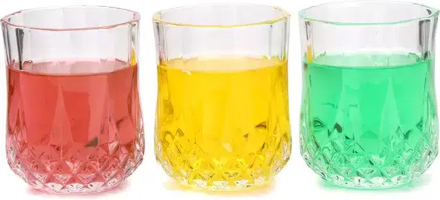 Liquor cum Cocktail Glasses, Transparent, 200 ml, Pack of 3