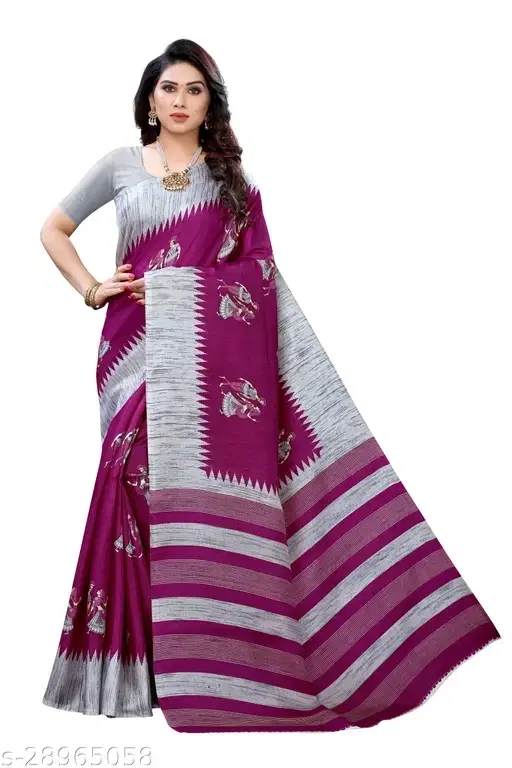Georgette Digital Print Saree for Women (Multicolor)
