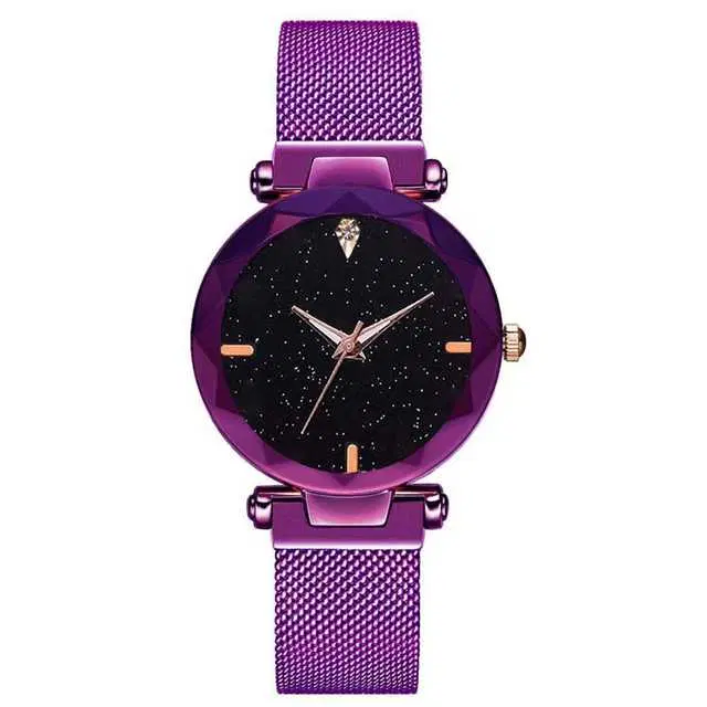 Casual Metal Analog Watch For Women (Purple) (MP-92)