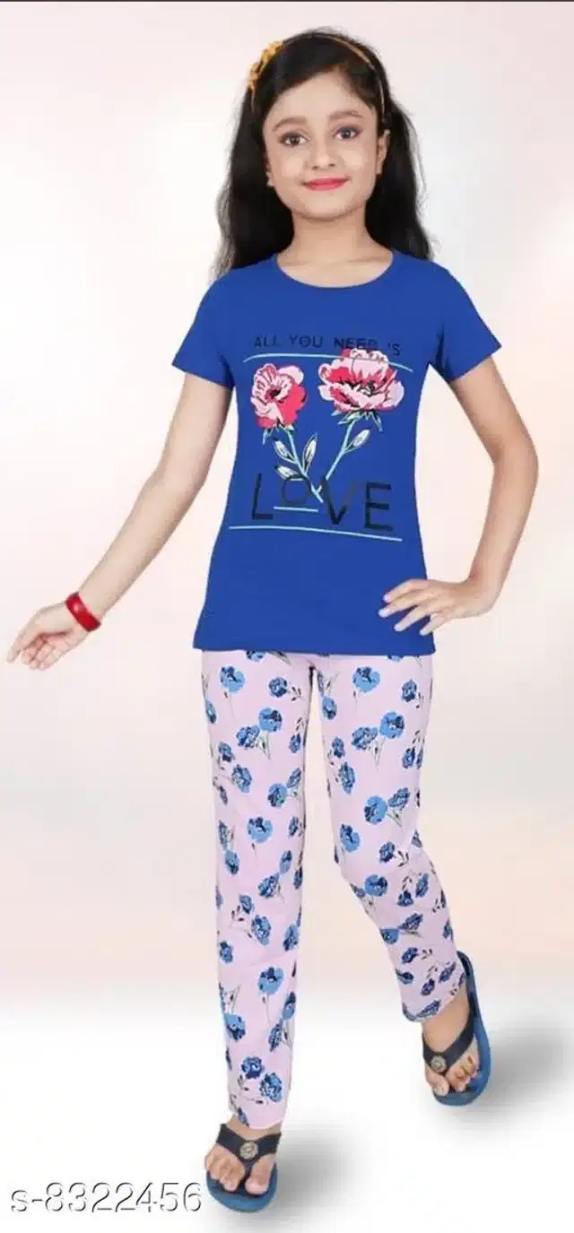 Nightsuit for Girls (Multicolor, 2-3 Years)