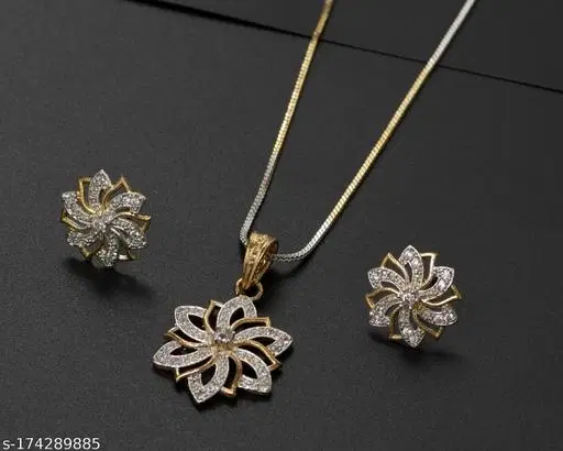Pendant Set for Women (Pink, Free Size)