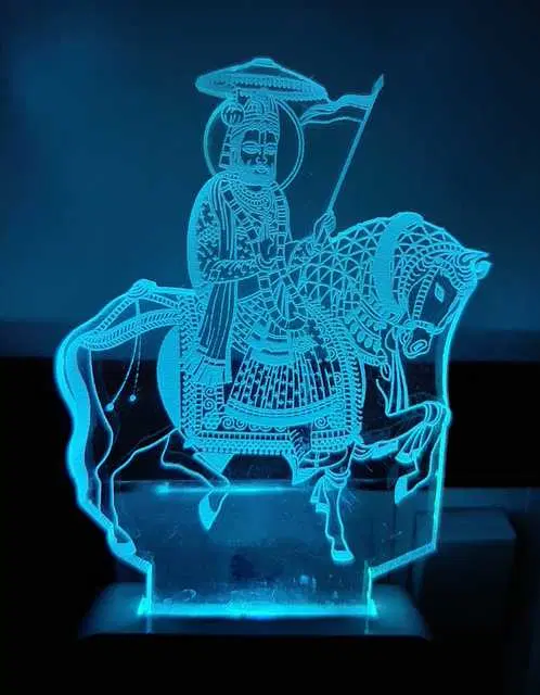 Plastic 7 Color Changing 3D Led Night Lamp For Living Room, Ms-046