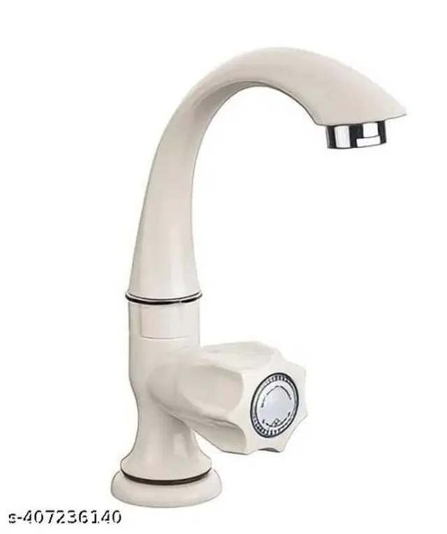 Plastic Swan Neck Tap, White