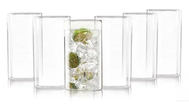 Cello Roma Borosilicate Glass Tumbler, 290 ml | Set Of 6 | Lead-Free Toughened Glass | Dishwasher Safe | Water, Juice & Cocktail Glass For Home, Office & Parties