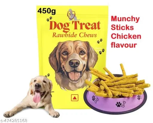 Dog Calcium and Protien Chew Muchy Sticks Chicken flavour ,450g , (Pack Of 1)