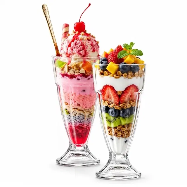 Cello Falooda & Shake P-Series Glass Tumbler, 320ml | Set of 2 | Lead-Free Toughened Glass | Dishwasher Safe