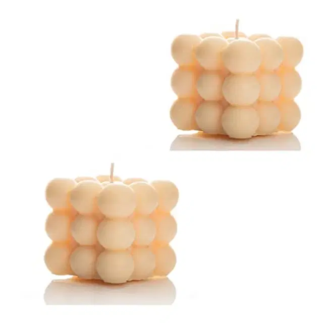 Floish Decor Premium Scented Bubble Candles, Pack of 2