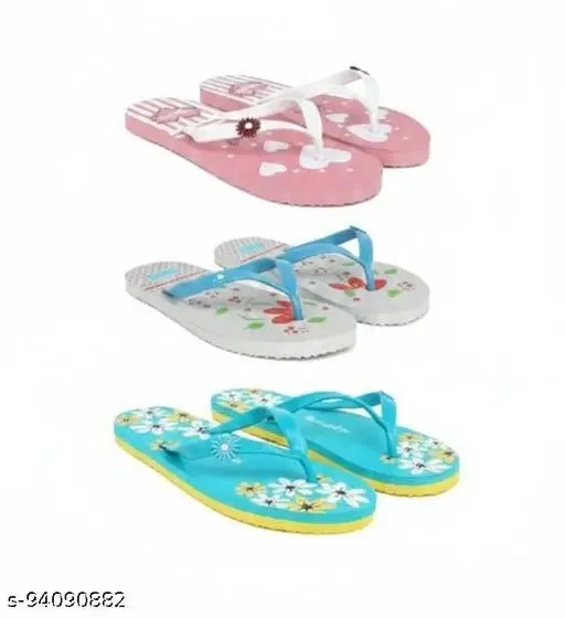 Slippers for Women, Multicolour, Pack of 3 (5)