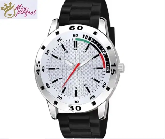 Analog Watch for Men (White, Free Size)
