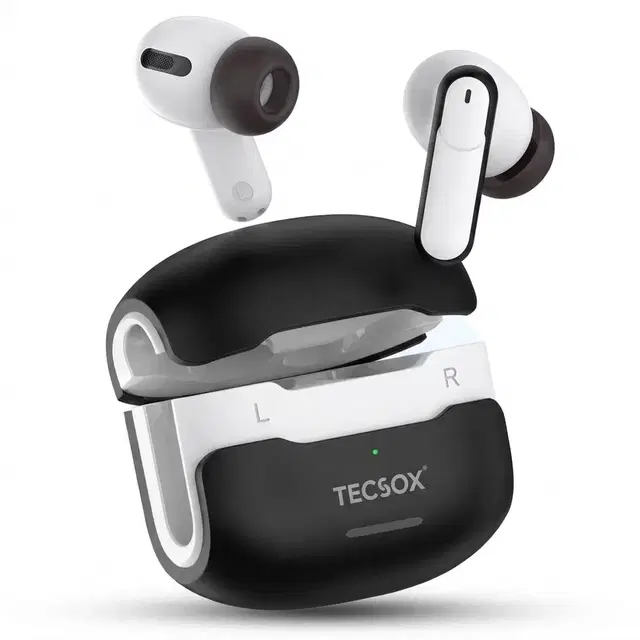 Tunifi Tn Airbuds-X Earbuds 9D Stereo Audio, 12Hrs Playtime With ASAP Charge Bluetooth [Black and White, True Wireless]