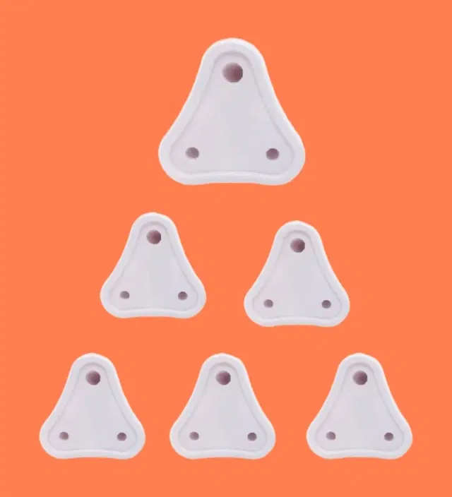 Child Safety Electric Socket Plug Guards, White, Pack of 6
