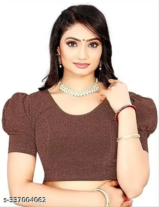 Half Sleeves Blouse for Women (Wine, 32)