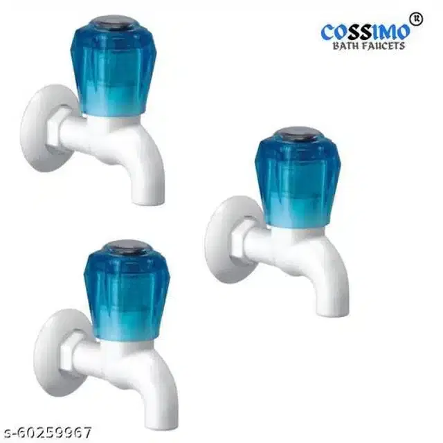 Bathroom Tap, White, Pack Of 3