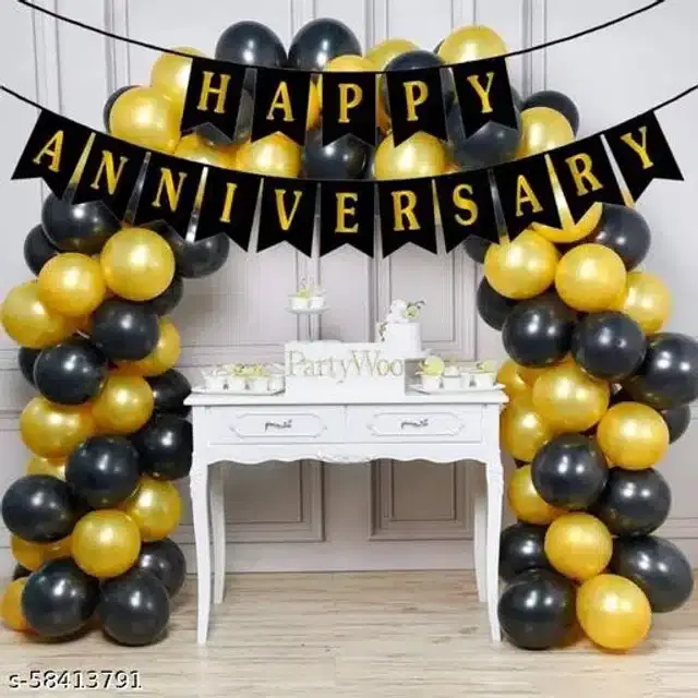 Anniversary Party Decoration Kit, Multicolor, Set of 51