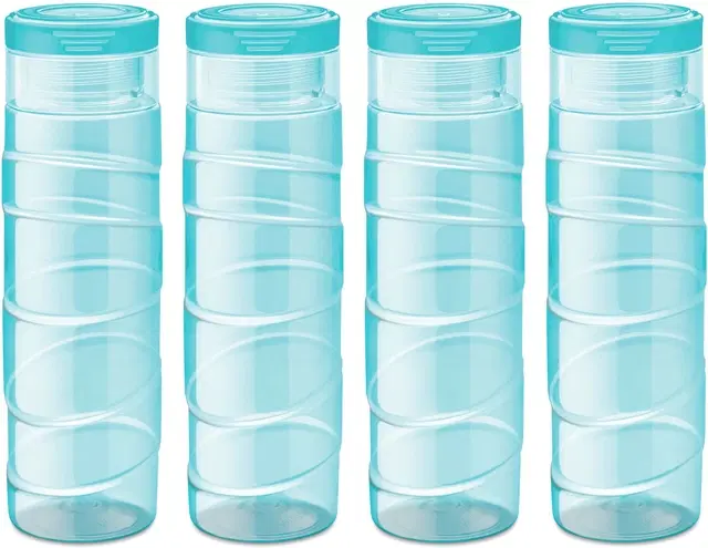 Milton Plastic Water Bottles, Pack of 4, Blue, 1000 ml