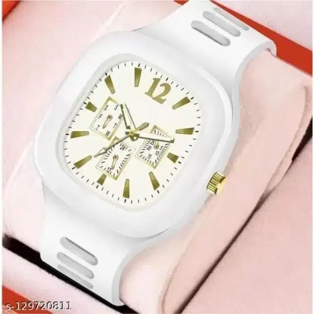 Analog Watch for Men (White)