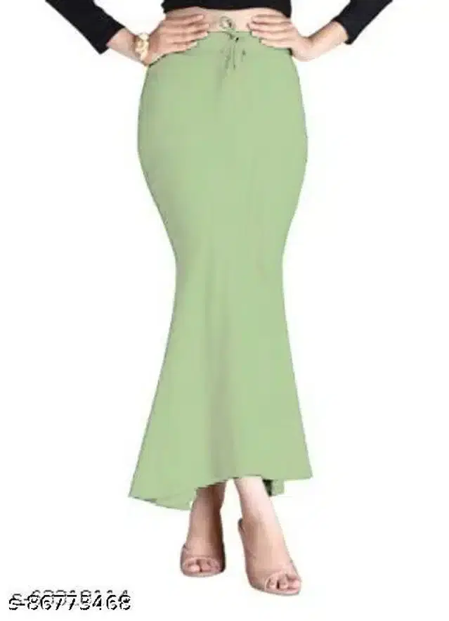 Lycra Saree Shapewear for Women (Sea Green, S)