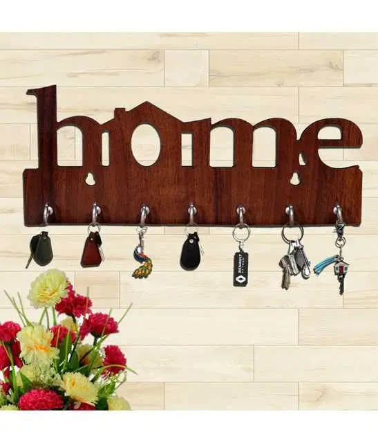 Vivek Homesaaz Wooden Key Holder, Brown, V-2