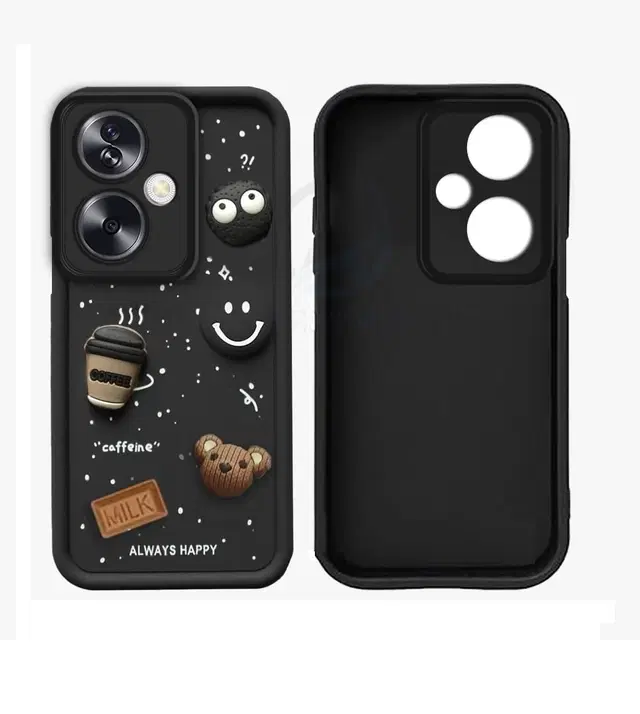 Silicone Mobile Back Cover for OPPO CPH2617 / Oppo_A59 5G (Black)