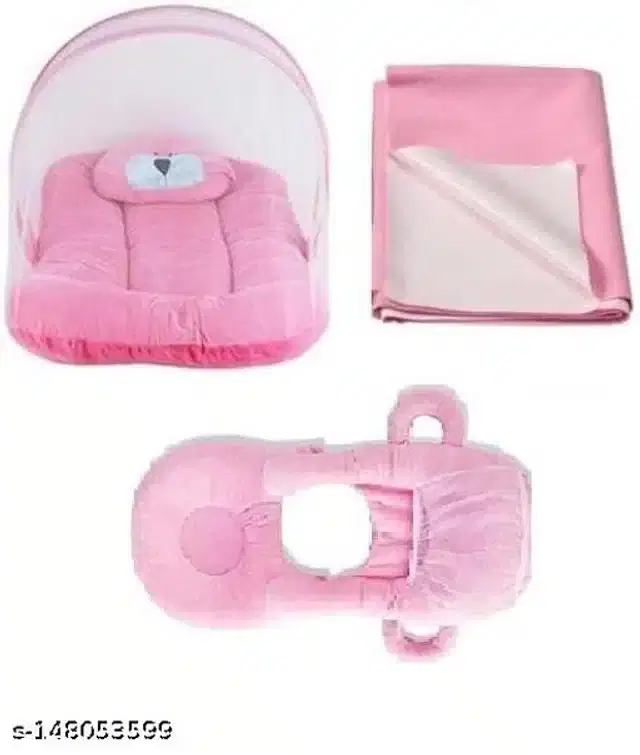 Combo of Baby Sleeping Set, Pink, Set of 3