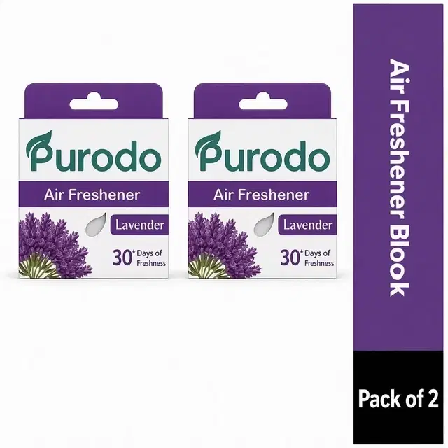 Purodo Air Freshner Block  Lavender 2X50 g (Pack of 2)