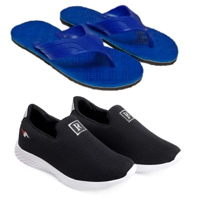 Combo of Flipflops with Sports Shoes for Men, Set of 2 (Multicolor, 8)