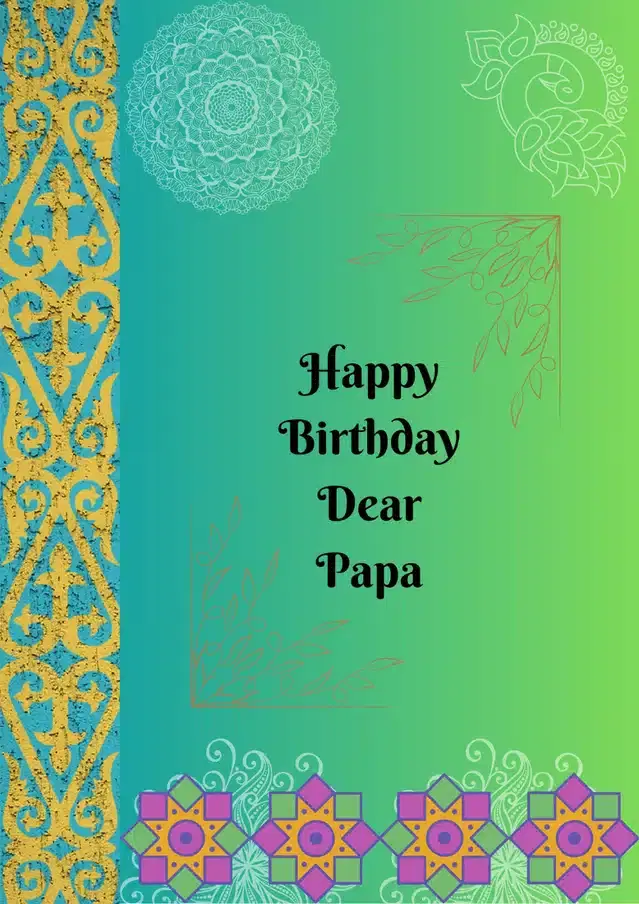 Birthday Greeting Card for Father, Multicolor