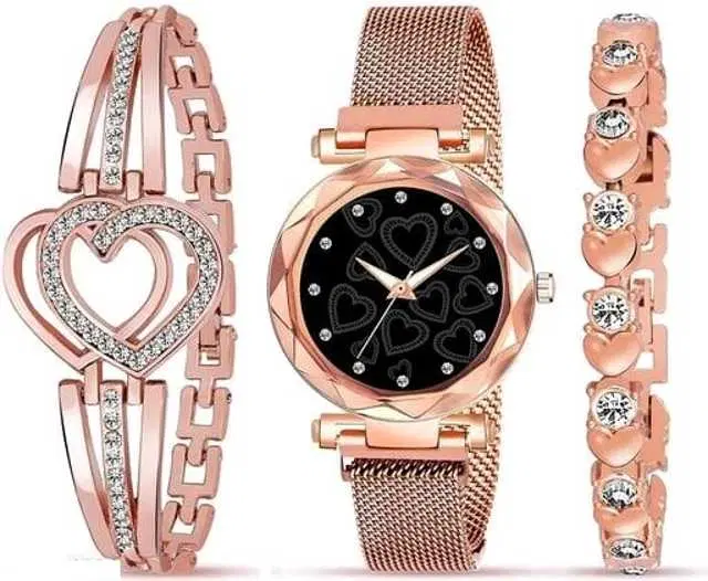 Analog Watch For Womens (Rose Gold) (WS-461)