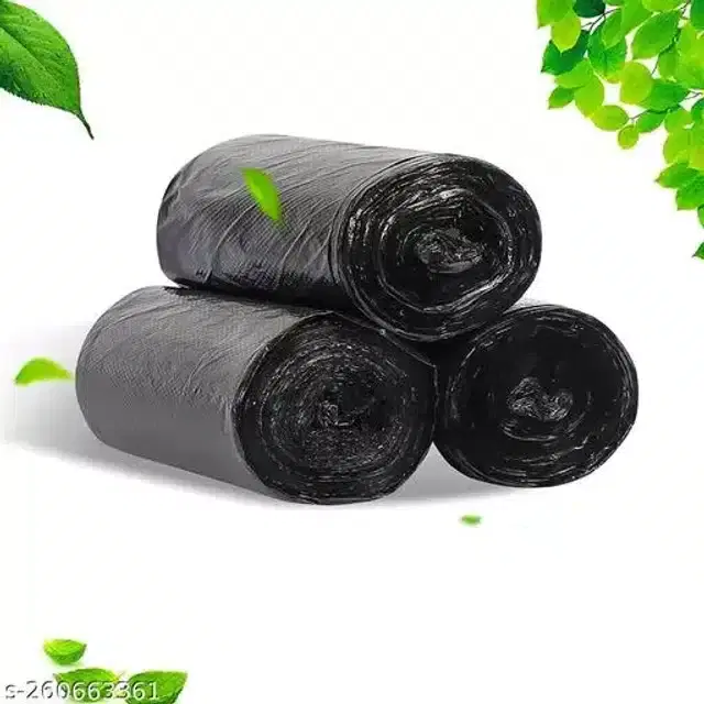 Garbage Bags, 90 Pcs, Pack of 3, Black, 19x21 Inches