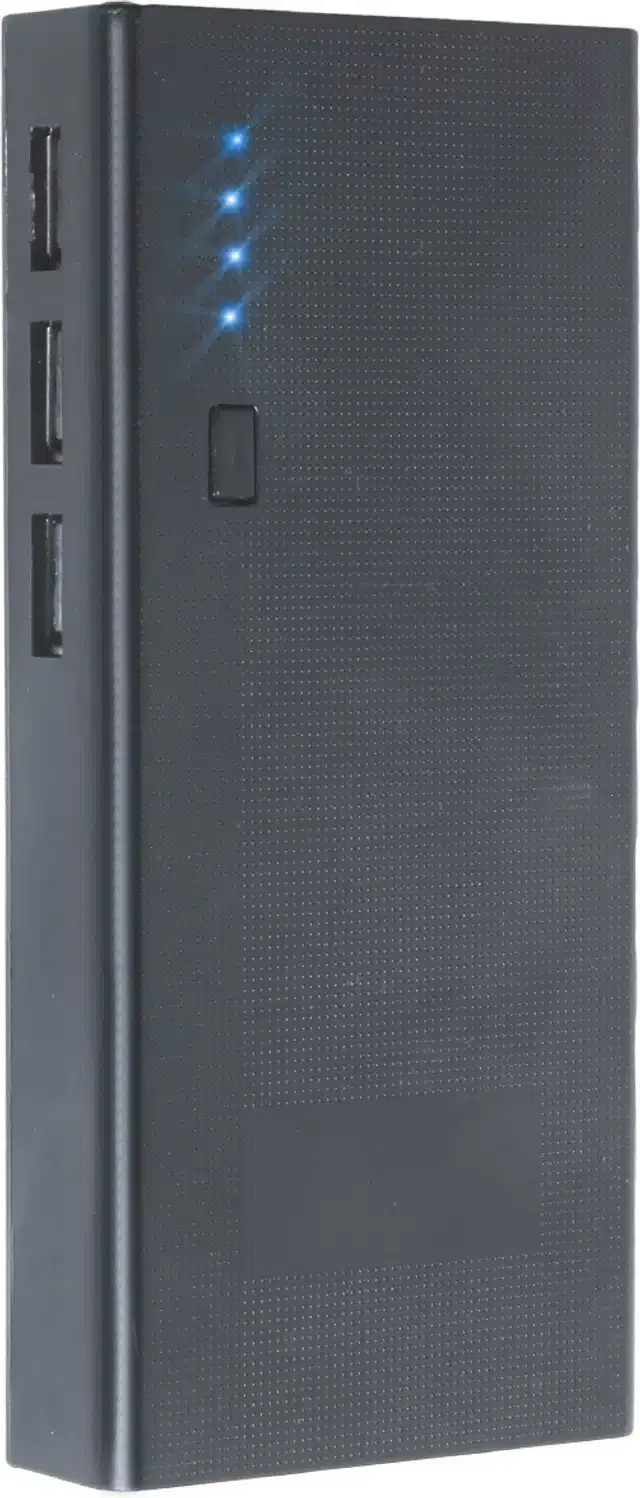 Portable Inbuilt Cables Power Bank, Black, 20000 mah