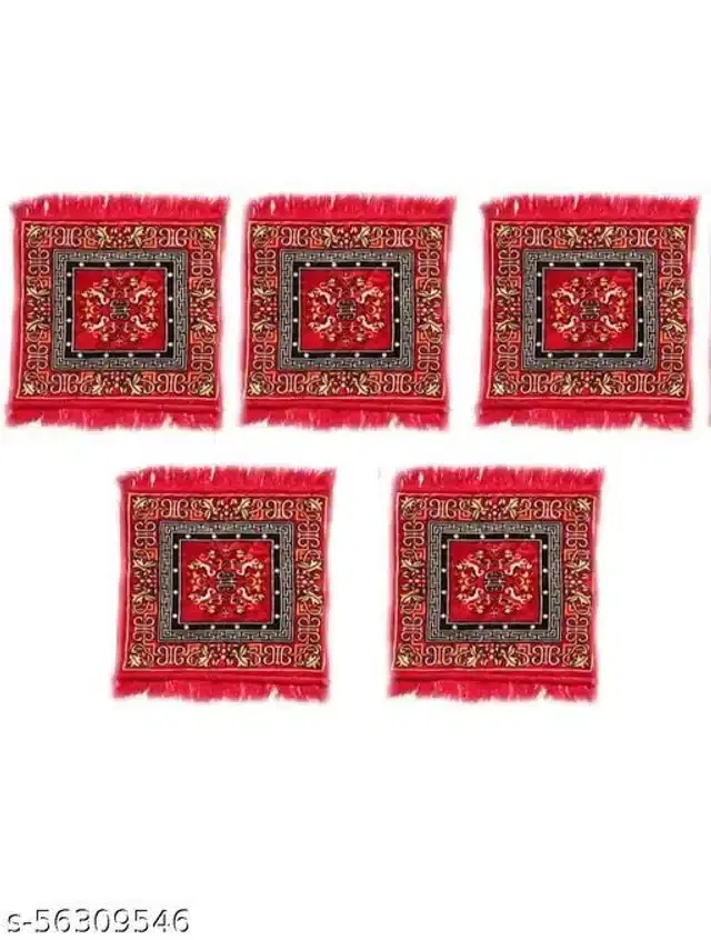 Prayer Mats, Red, 20x20x0.5 inches, Pack of 5