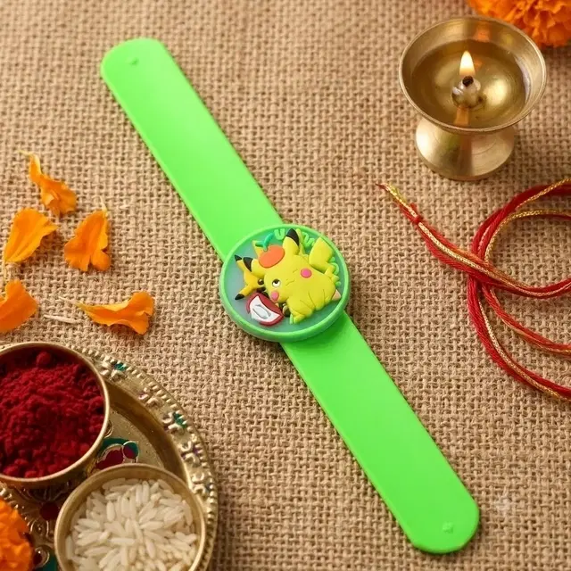 Kids Slap Band Pikachu Rakhi