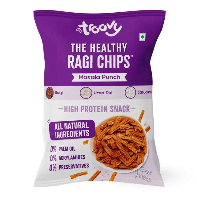 Troovy Ragi Chips Masala Punch 40 g