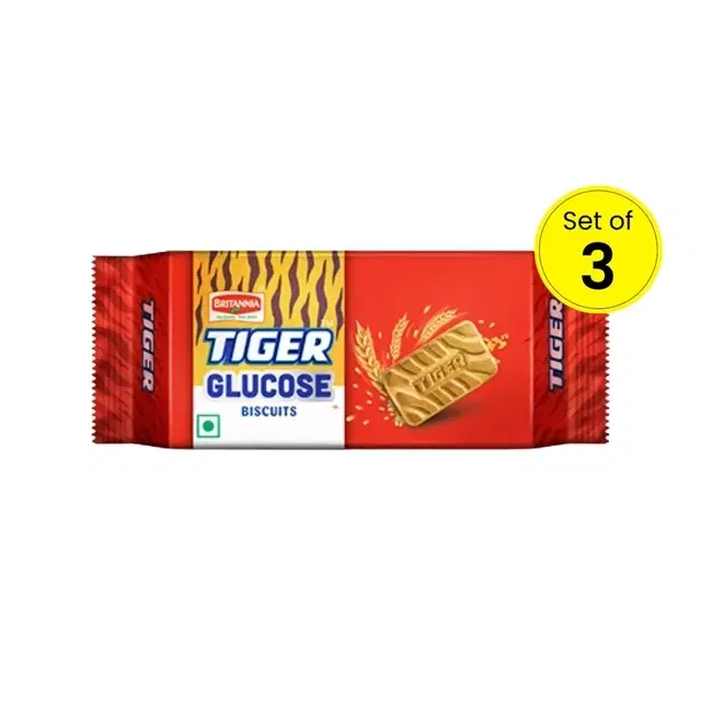 Britannia Tiger Glucose Biscuits, 3X90.2 g (Set Of 3)