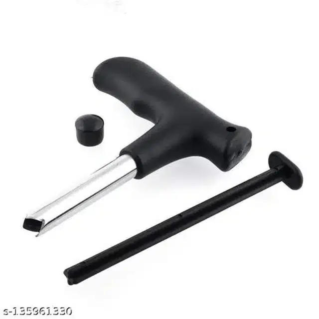 Stainless Steel Coconut Opener, Black & Silver