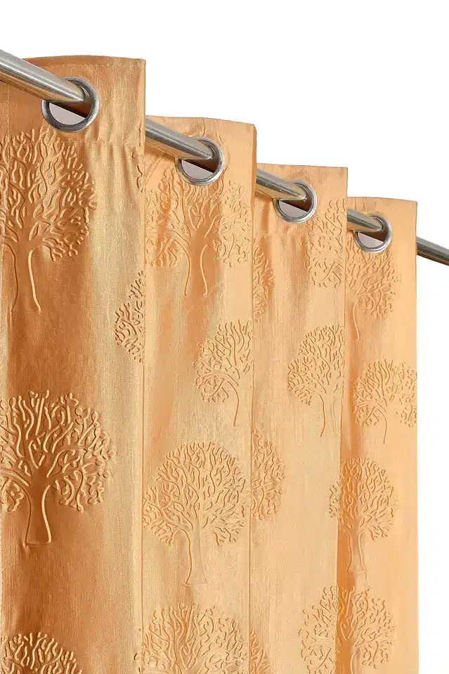 Curtains for Home, Gold, 5 feet, Pack of 2