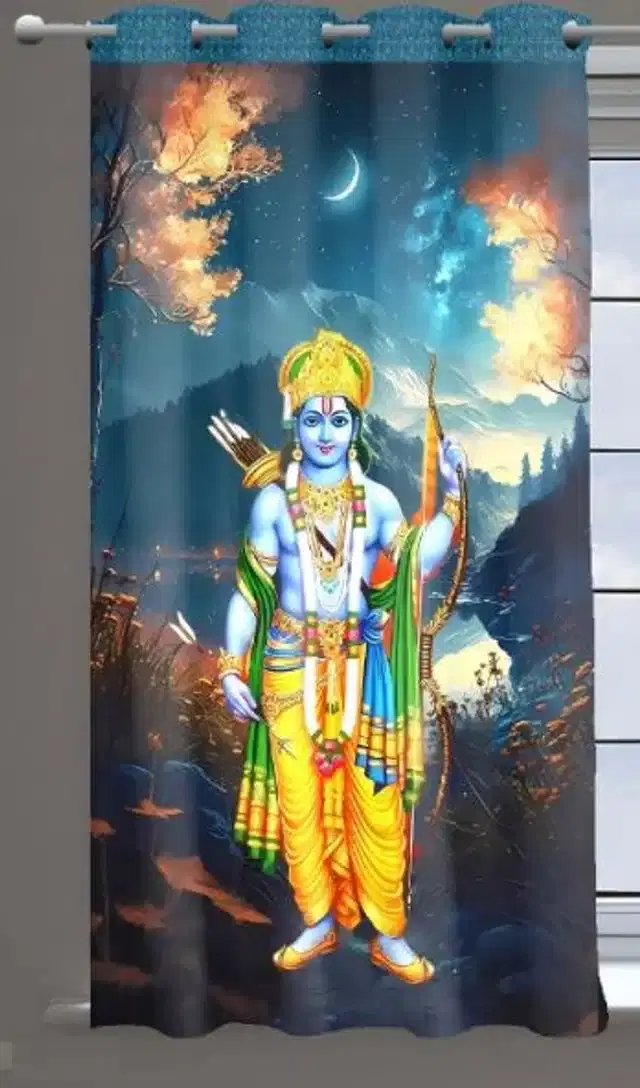 Polyester Room Darkening Window Curtain Curtain, Multicolor, 4x5 feet