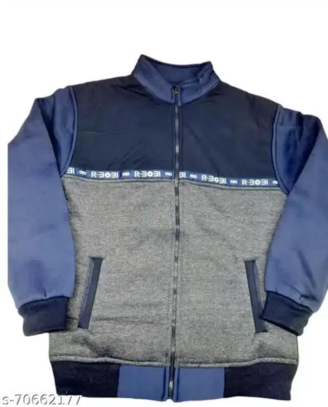 Polyester Jacket for Men (Blue, Free Size)